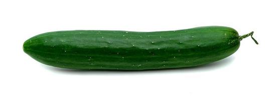 Fresh japanese cucumber isolated on white background photo