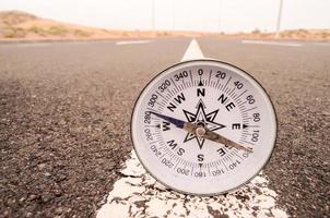 Compass on the road photo