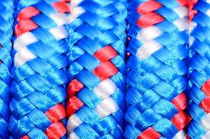 Blue ropes close up photo