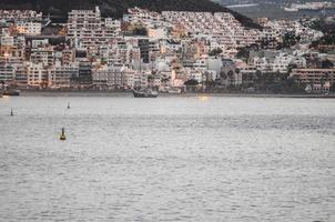 View of the city at the seaside photo