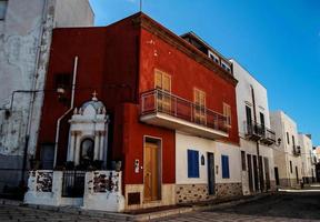 Colourful buildings in the city photo