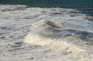 White sea waves photo