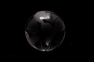 Black glass globe photo