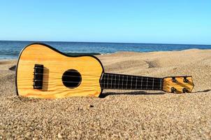 Ukulele at the beach photo