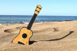 Ukulele at the beach photo