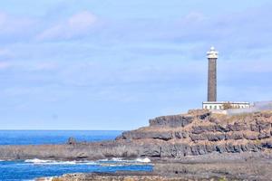 Lighthouse by the sea photo