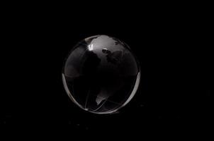 Black glass globe photo