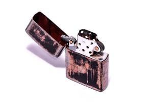 Cigarette lighter on white background photo