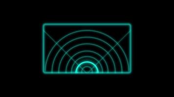 Animated radar scanner hud for targeting of incoming threats as sonar visualization for science fiction shooters as futuristic shooter interface shows targets on screen with circular radar ring vision video