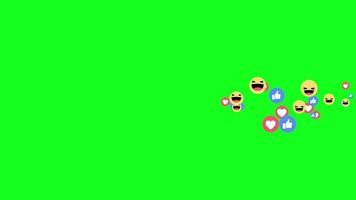 social media emojis grön skärm fri video