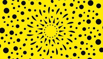 Yellow illustration background with lots of black spots photo