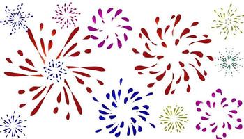 Abstract background with colorful fireworks pattern photo