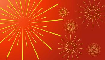 Orange gradient abstract illustration background with yellow fireworks pattern photo