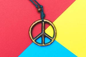 The wooden peace symbol photo