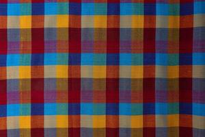 Fashion of colorful square fabric pattern background photo