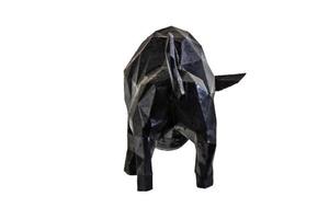 black bull on white background photo