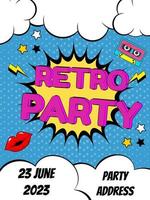 Retro style party poster with vinyls records 1934616 Vector Art at Vecteezy