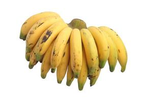 Una mano de plátanos lebmuernang aislado sobre fondo blanco. foto