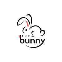 Modern Fun Rabbit Logo Design Template Idea vector