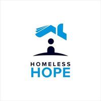 Homeless Care Charity Community Logo Design Template Idea vector