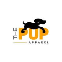 Simple Pet Apparel Logo Design Template vector