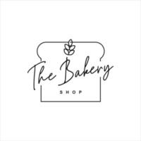 Simple Fun Badge with Luxury Typography Bakery Shop Logo Design Idea vector