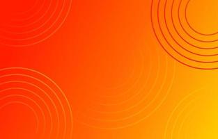 Orange abstract background with circles dynamic shapes vector