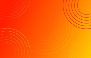 Orange abstract background with circles dynamic shapes vector