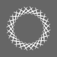 Crosses sketch round frame. Handwriting border. Circle pattern for halloween vector