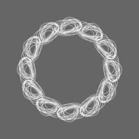 Circles sketch round frame. Border handwriting round. Circle pattern. vector