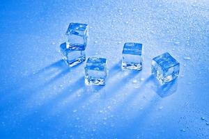 wet ice cubes photo