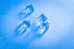 wet ice cubes photo