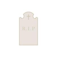 ilustración de vector de diseño plano de lápida. símbolo de tumba y cementerio. vector de lápida