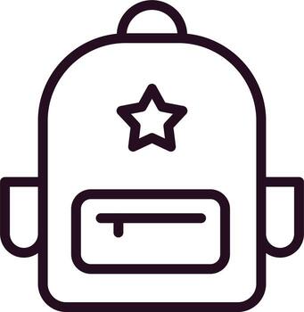 icono de vector de mochila