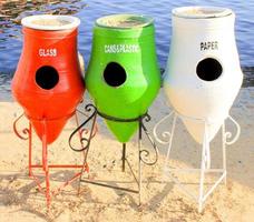 Colorful Recycle Trashcans photo
