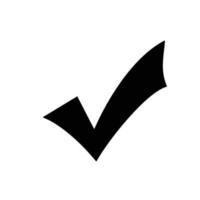 Checkmark icon, vector on transparent background