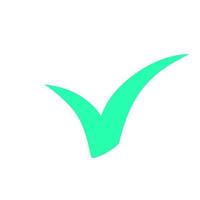 Checkmark icon, vector on transparent background