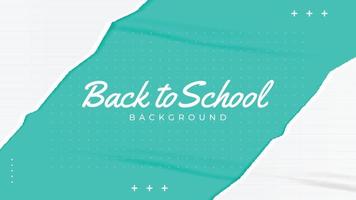 Back to school banner, glued torn paper background vector texture with empty space