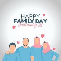 gráfico vectorial de feliz día de la familia bueno para la celebración del día de la familia. diseño plano. diseño de volante. ilustración plana.