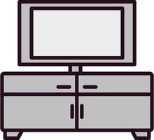 icono de vector de mesa de tv