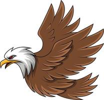 Eagle cartoon mascot character flying vector