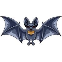 Scary bat flying mascot character vector