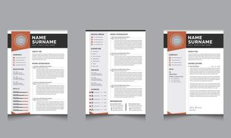 Black harder Creative Resume Templates Design and Cover Letter Layout vector