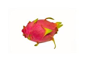 fresh dragon fruit isolated on white background red pitaya tropical fruit photo