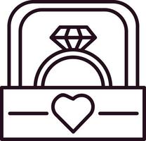 Wedding ring Vector Icon