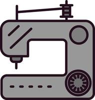 icono de vector de máquina de coser