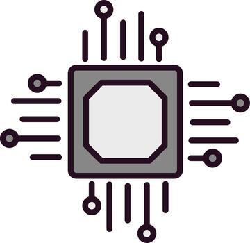 icono de vector de procesador