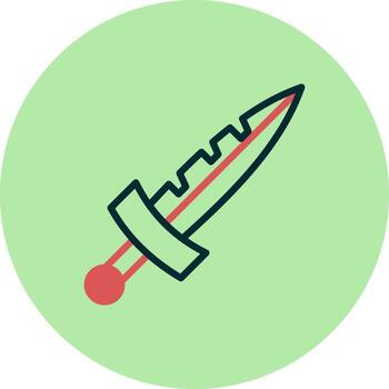 icono de vector de daga