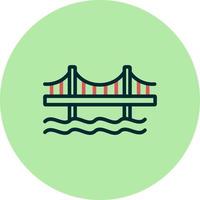 icono de vector de puente