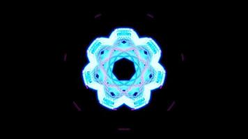 blauw neon spiegel cirkel fractal tunnel vj lus video